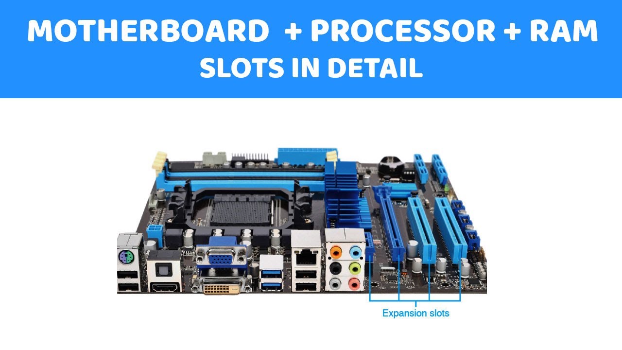 MOTHERBOARD, PROCESSOR AND RAM SLOTS IN DETAIL