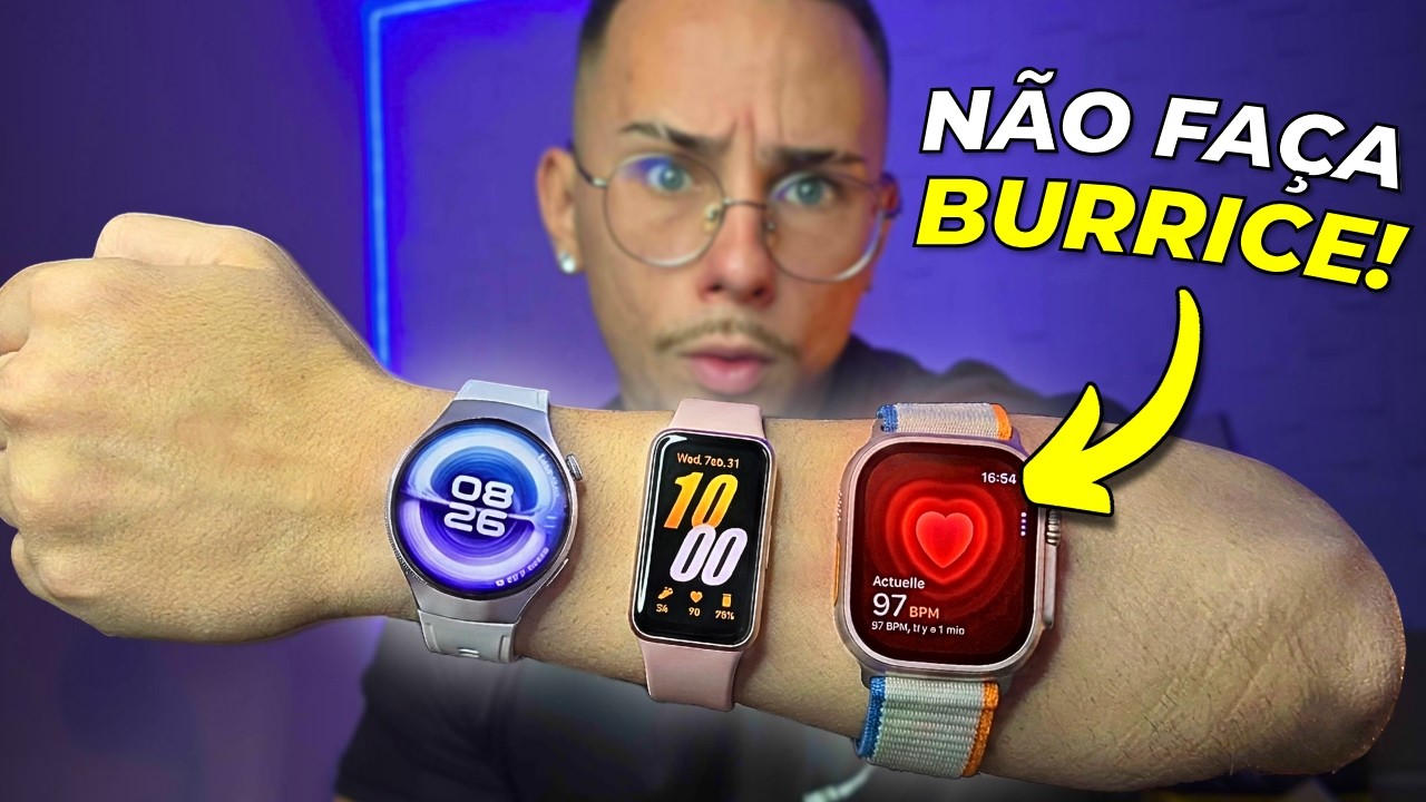 TOP 7 MELHORES SmartWatch CUSTO-BENEF&Iacute;CIO em 2025 com GPS!!! (SOMENTE OS MELHORES)