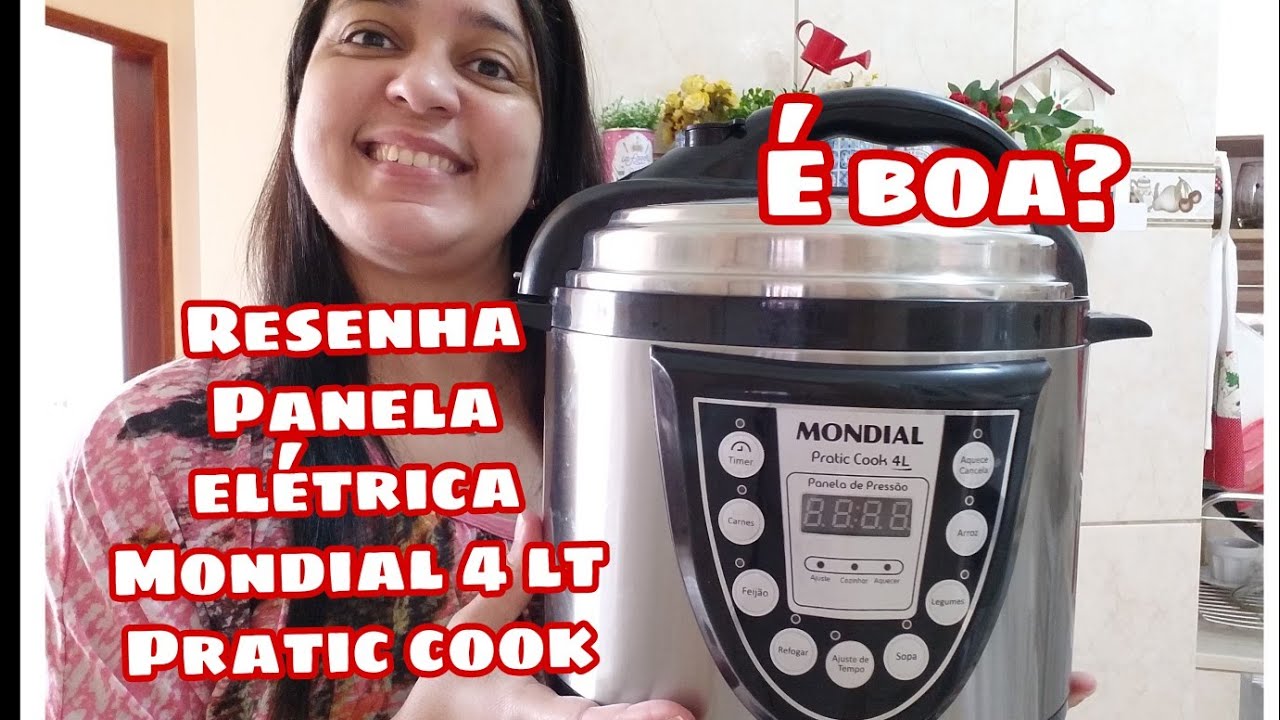 RESENHA PANELA DE PRESSÃO ELÉTRICA 4 LITROS /MARCA MONDIAL /MODELO PRATIC COOK