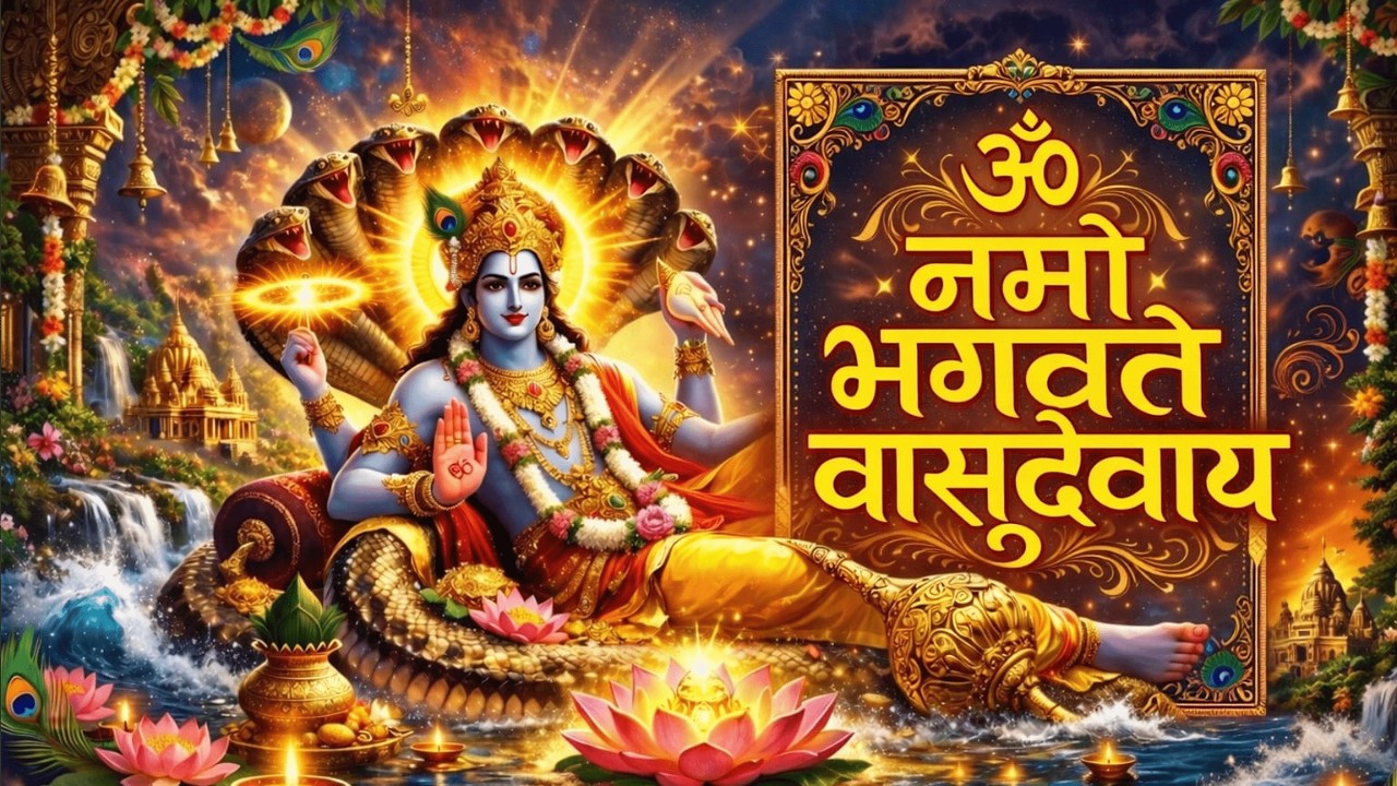 Om Namo Bhagavate Vasudevaya 🙏 108 Times Chant | Powerful Vishnu Mantra for Peace & Protection