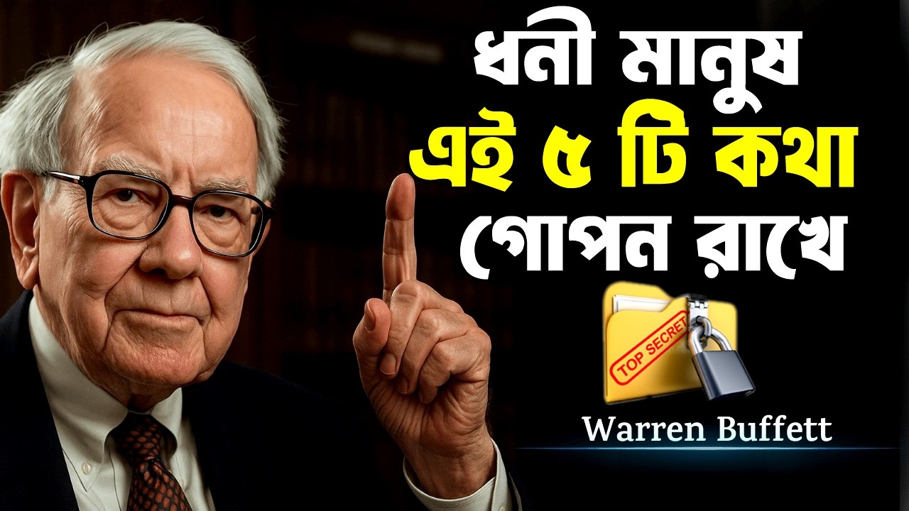 ধনী মানুষ এই 5 টি কথা গোপন করে রাখে ! Secrets of Millionaire Mind ! How to get Rich 2026