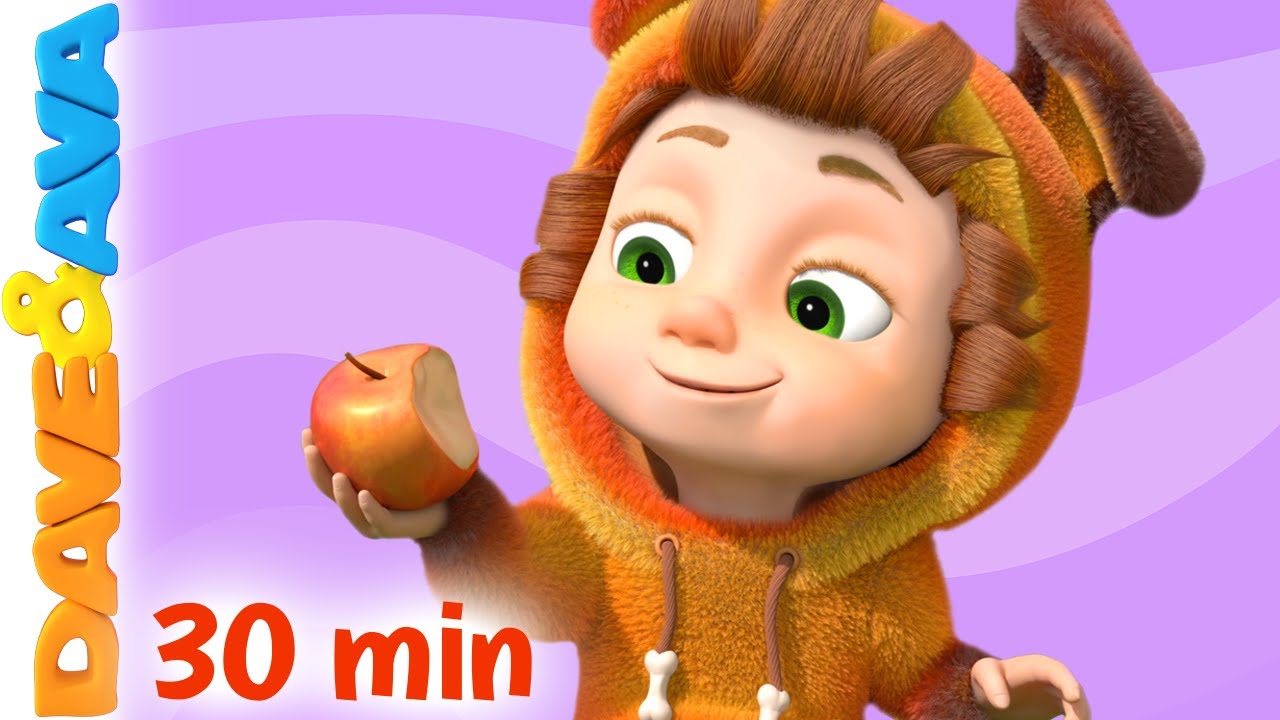 🙌 Five Apples in the Apple Tree | Nursery Rhymes | Little Chicks | Baby Songs | Dave and Ava 🙌