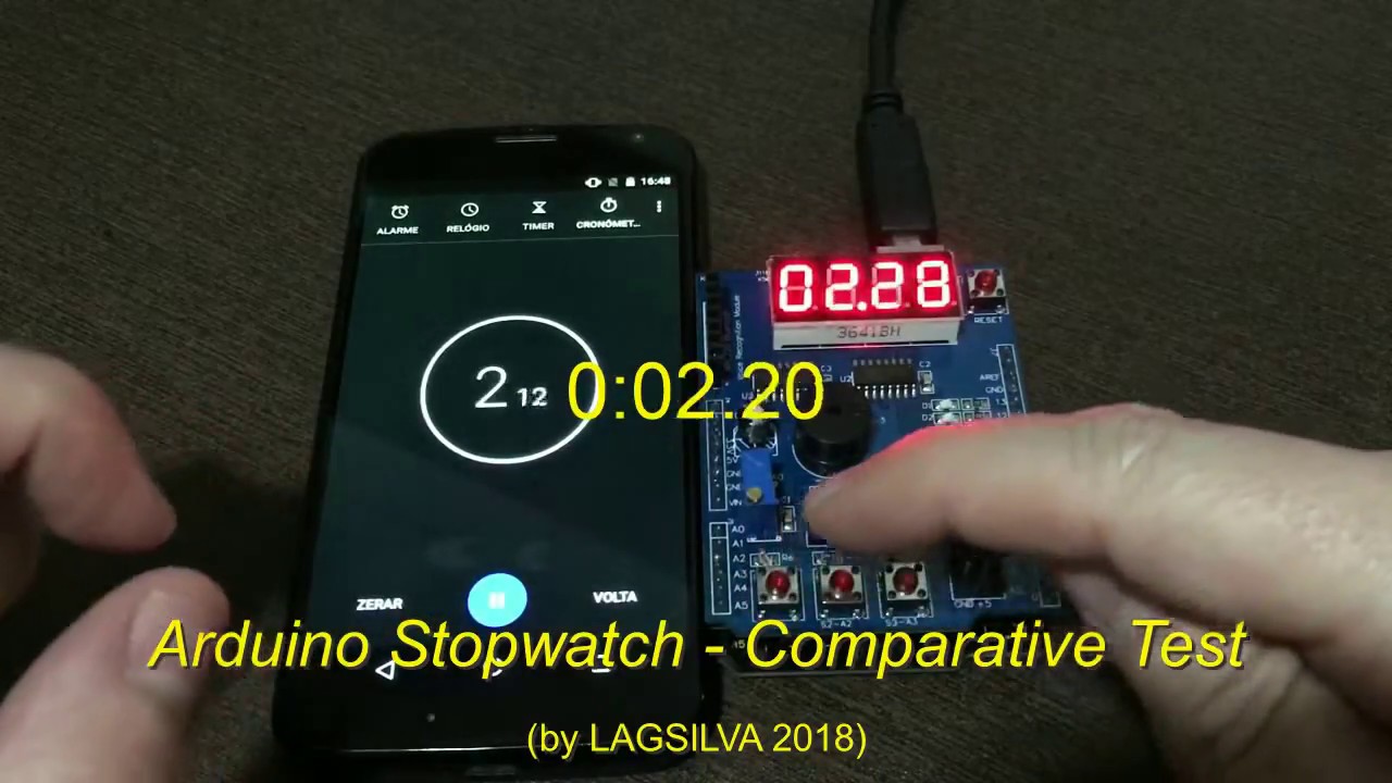 Arduino Stopwatch   Comparative Test