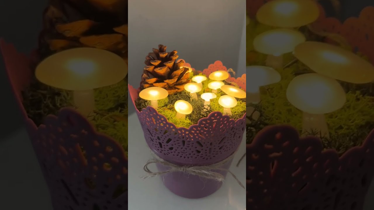 DIY Pilzlampe 🍄 | s&uuml;&szlig;e LED Pilzlampe zum selber machen | schnelle & einfache Bastelanleitung