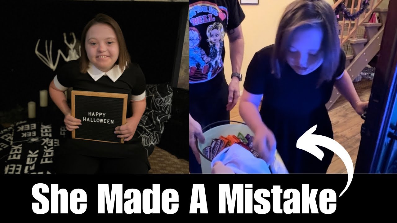 She Made A Big Mistake/ Teaching Our Disabled Daughter How To Give Out Candy On Halloween (Vlog)