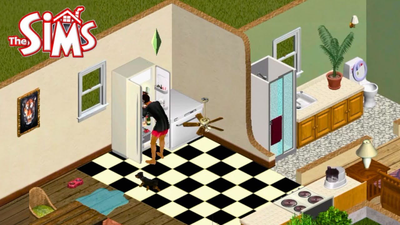 Life as a Bachelor in The Sims 1