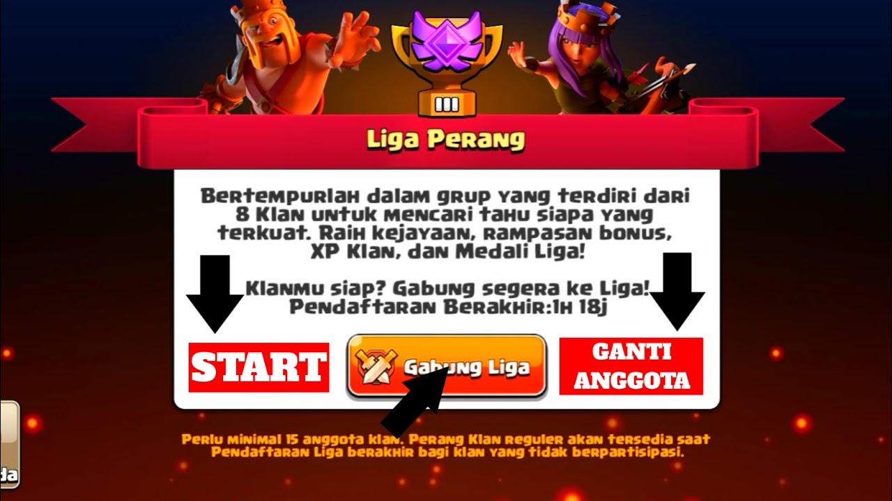 Cara Start CWL dan Cara ganti Anggota CWL // COC INDONESIA