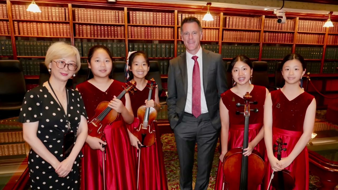 ‘彩云追月‘ LMV String Quartet performed at NSW Parliament House invited by the Premier of NSW 5/2/2026