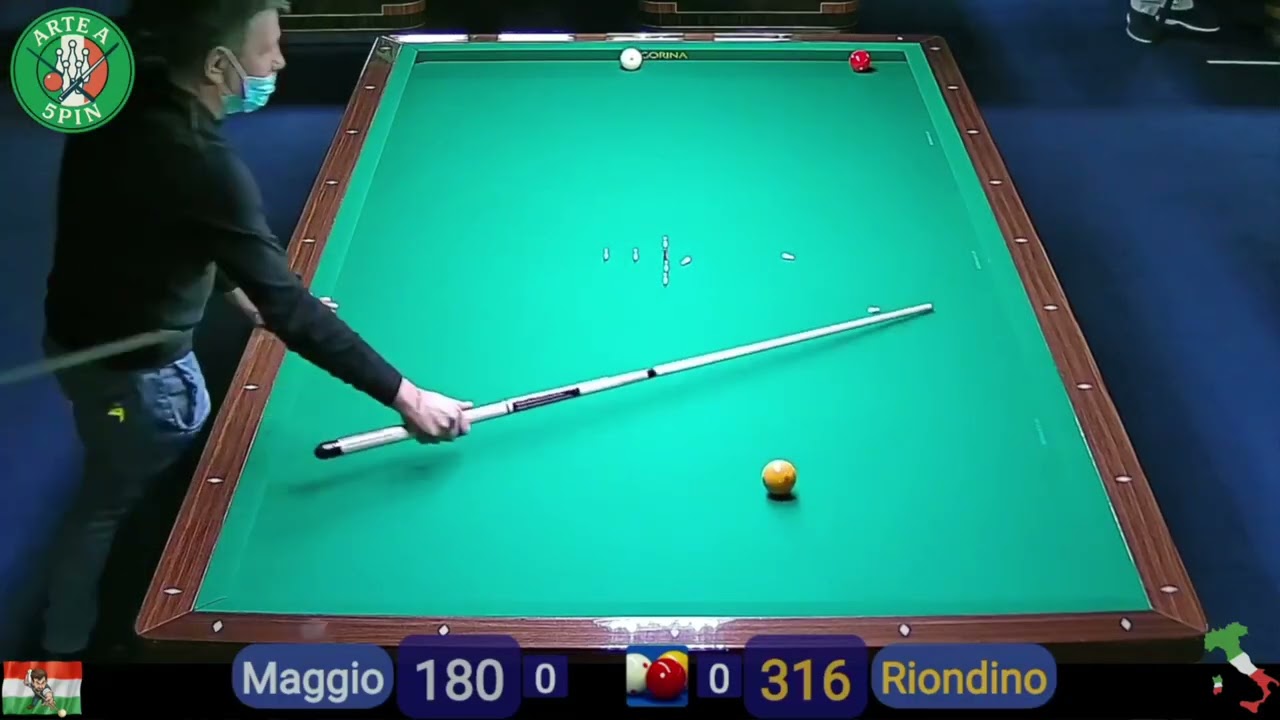 🔥 Maggio vs Riondino | Biliardo 5 Birilli &ndash; Parte 1 ⚡🇮🇹