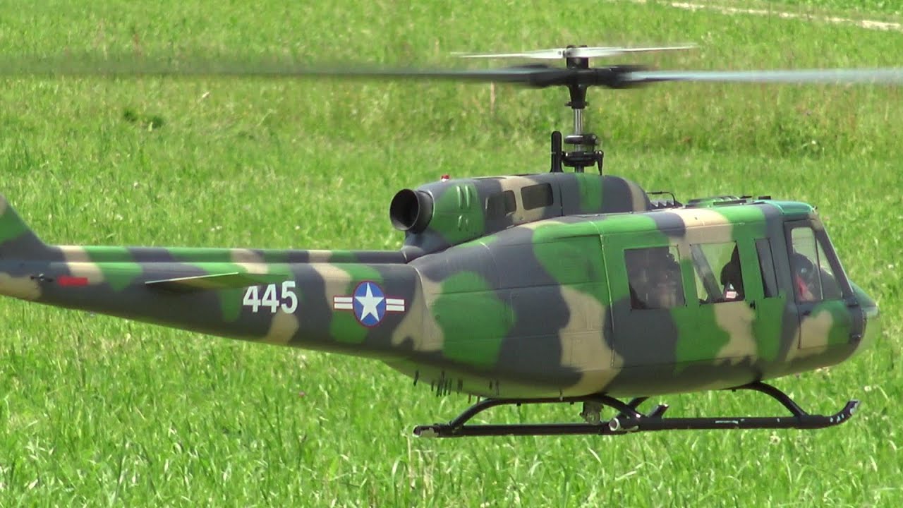 LOORHOLZ HELICOPTER MEETING 2021 Army Bell Huey UH1 RC Electric Helicopter
