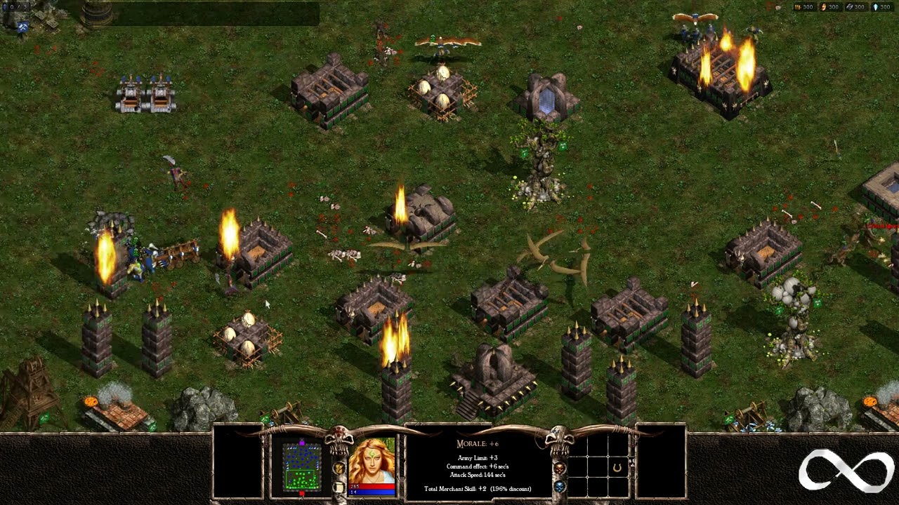 Warlords Battlecry III, AI Battle, Knight vs Ssrathi