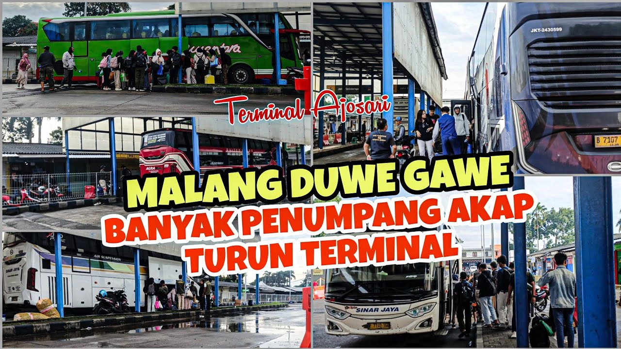 MALANG DUWE GAWE‼️MENYENANGKAN KETIKA BANYAK BANGET PENUMPANG AKAP TURUN DALAM TERMINAL