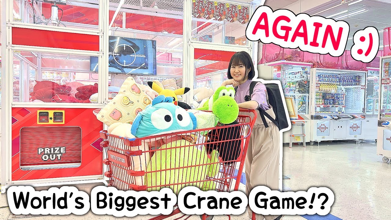World’s Biggest Crane Game… AGAIN!! 30,000 YEN CHALLENGE