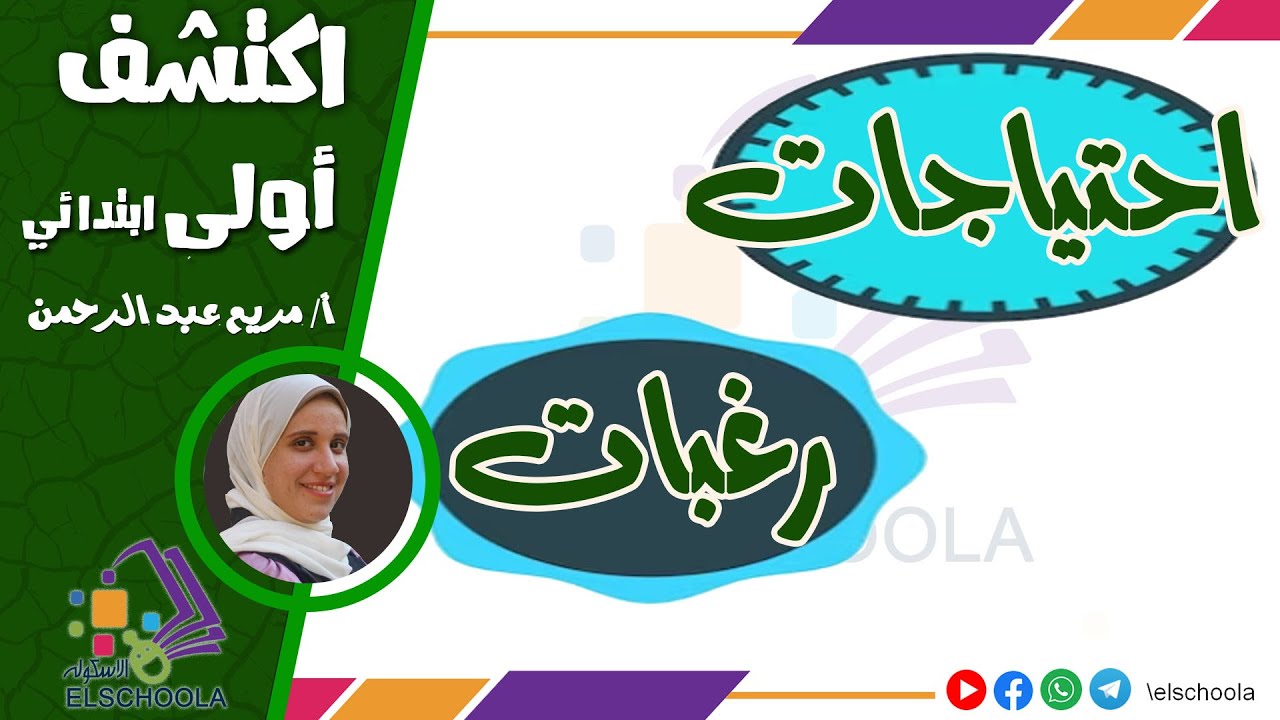الفرق بين الاحتياجات والرغبات | اكتشف أولى ابتدائي | الاسكوله