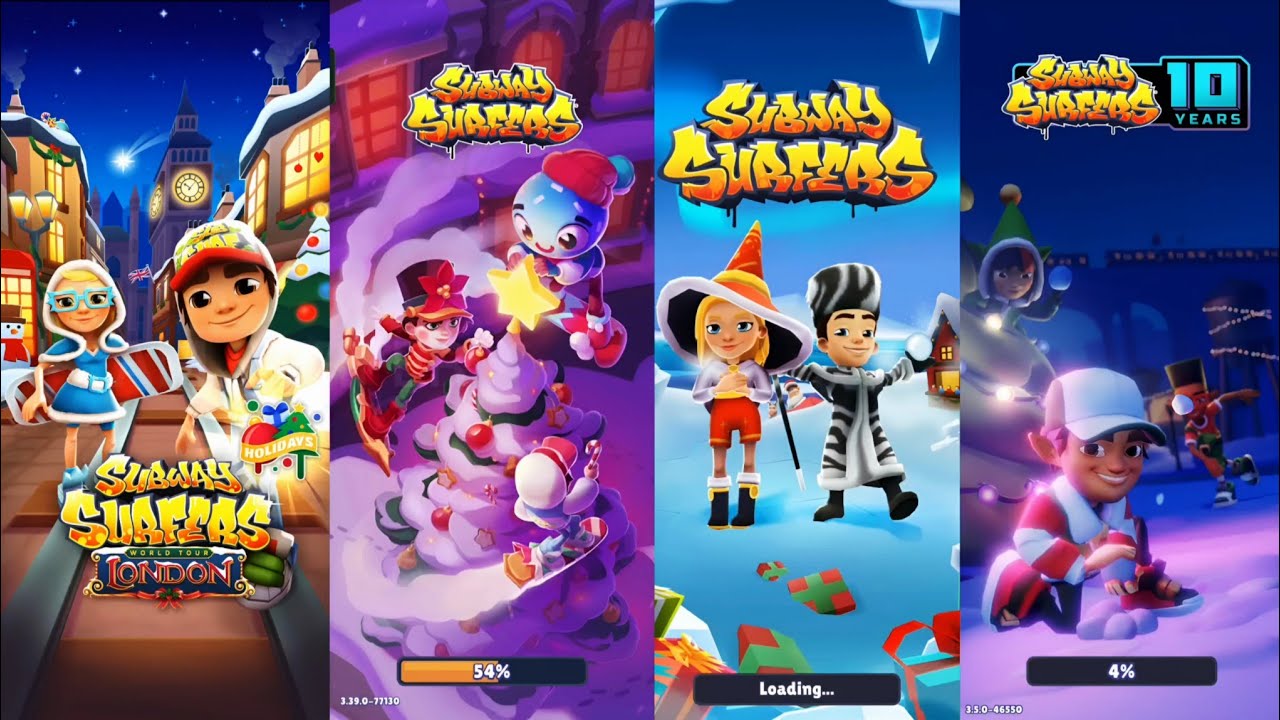 Subway Surfers : London 2018 vs Winter Wonderland 2024 vs St. Petersburg 2020 vs Subway City Xmas