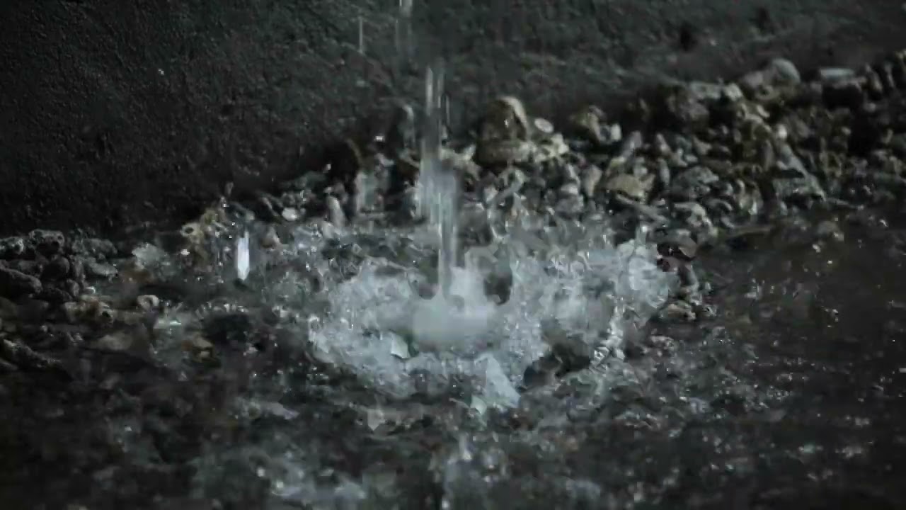 Water Drip Impact ASMR | Urban Night Ambience | Distant Motorbikes