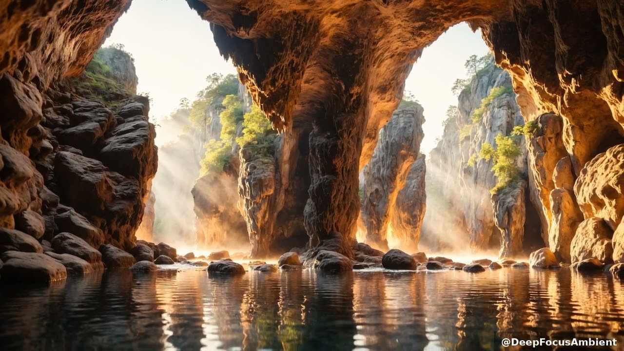 Enchanting Cave Reflections: Ethereal Focus for Your Mind ✨