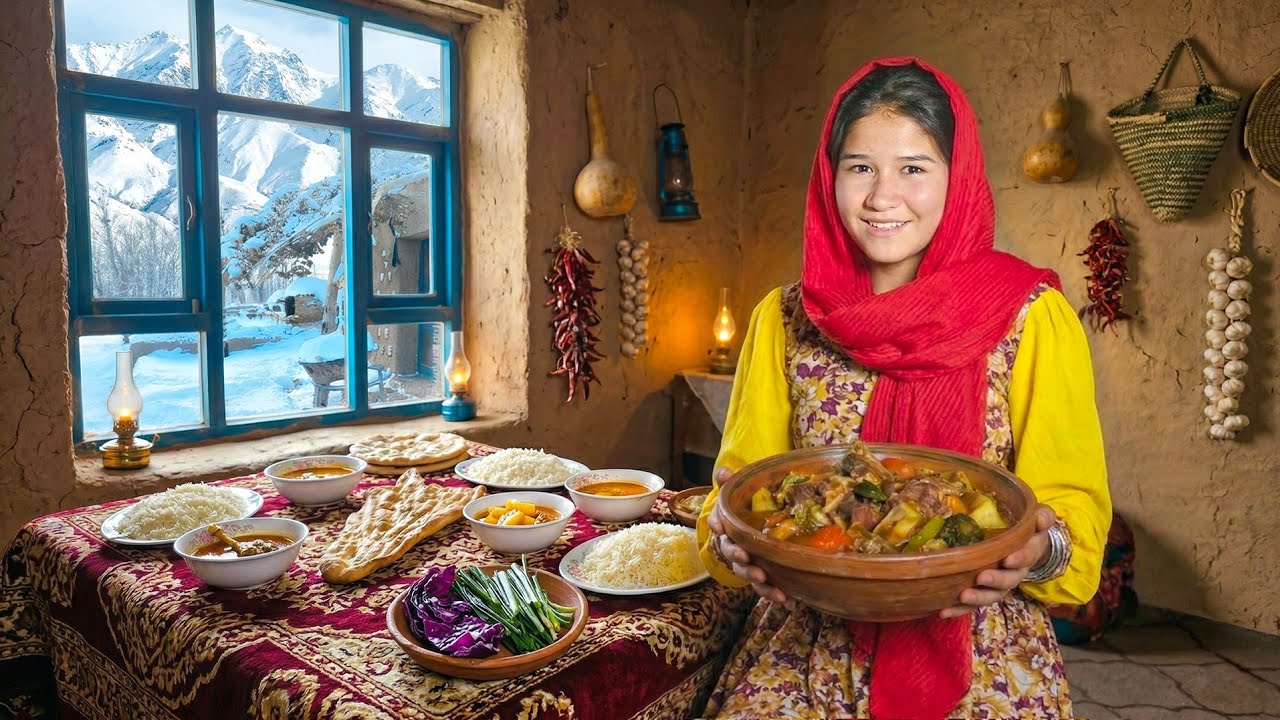 Heavy Snow in Our Mountain Village &mdash; Clearing Roofs & Cooking a Warm Meal