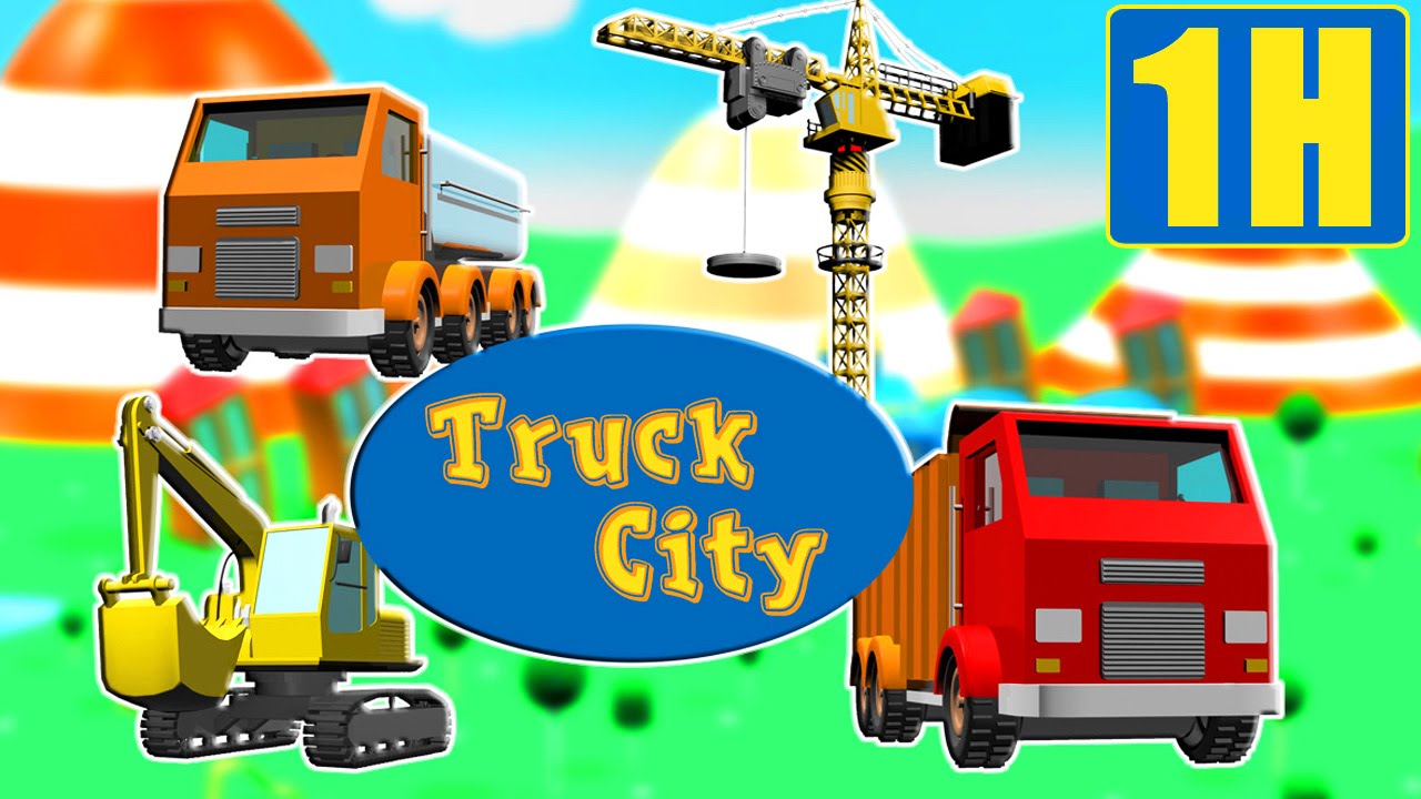 Tractopelle, camion benne, grue, train: Truck City compilation des camions de construction