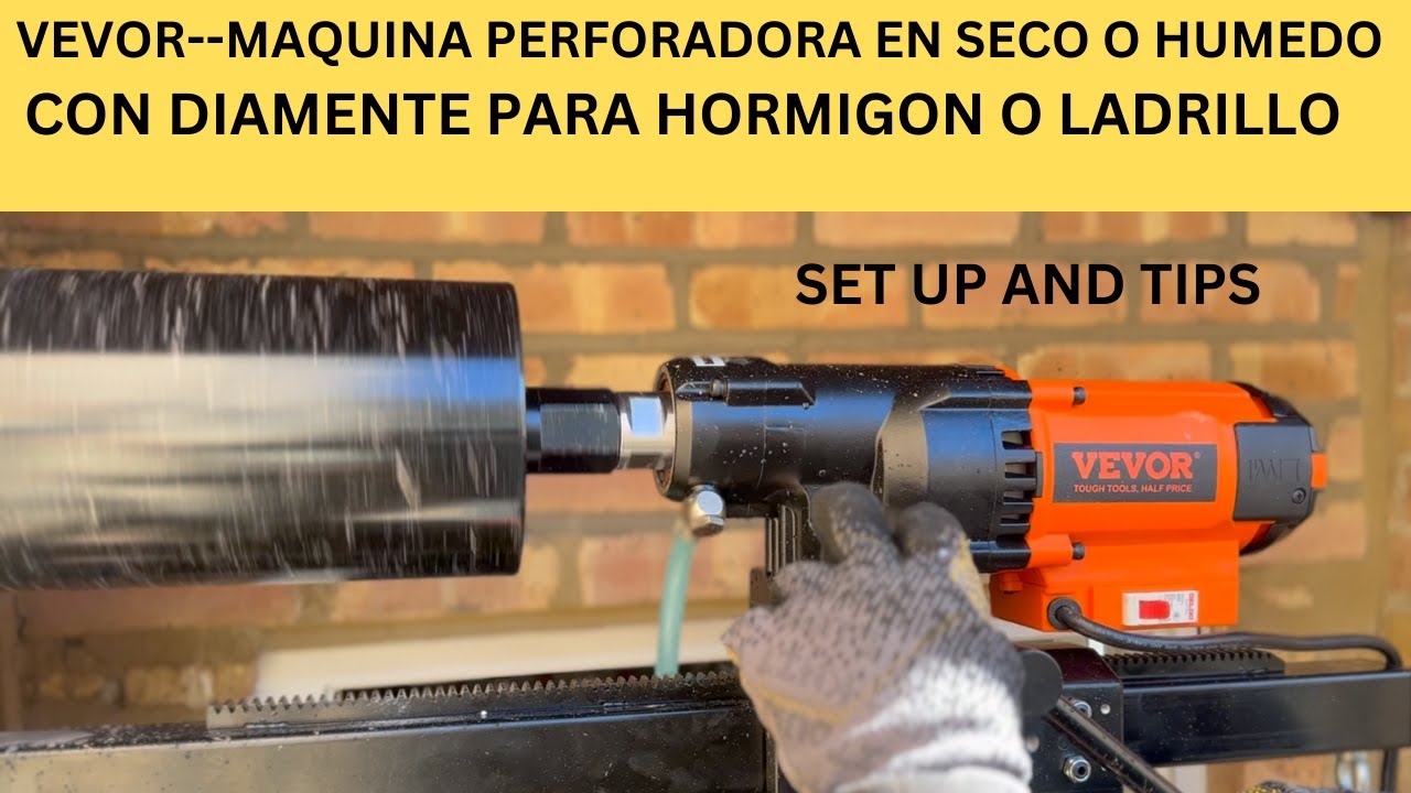 VEVOR-- MAQUINA PERFORADORA EN SECO O HUMEDO CON DIAMANTE  PARA  NUCLEOS  DE  HORMIGON O LADDRILLO.