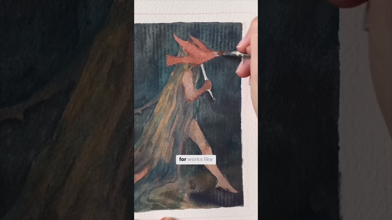 Add this to Watercolor for an Ethereal Look: Graphite Powder
