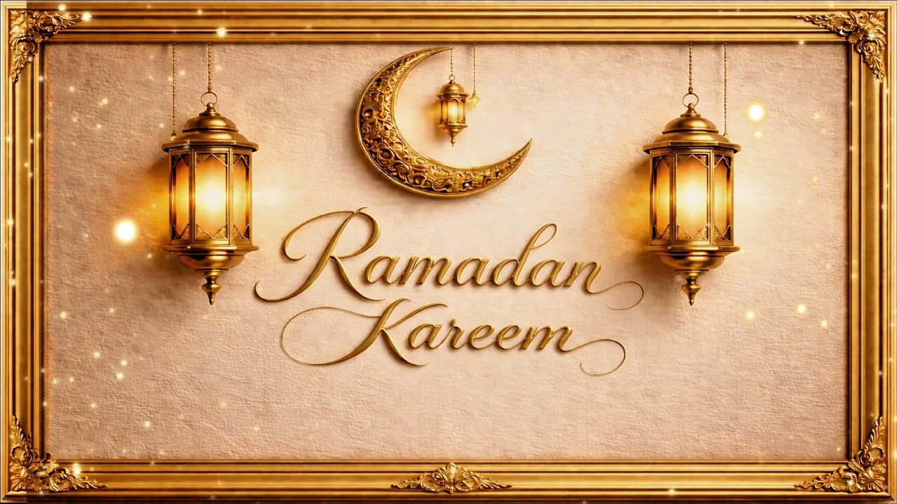 Golden Frame Ramadan Decoration | 2 Hours HD | Amarno_AM |#02