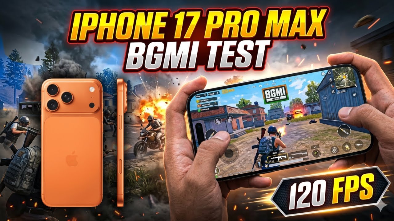 IPHONE 17 PRO MAX 4.3 UPDATE 120 FPS BGMI TEST IN 2026 #iphone17promax #bgmitest #120fps