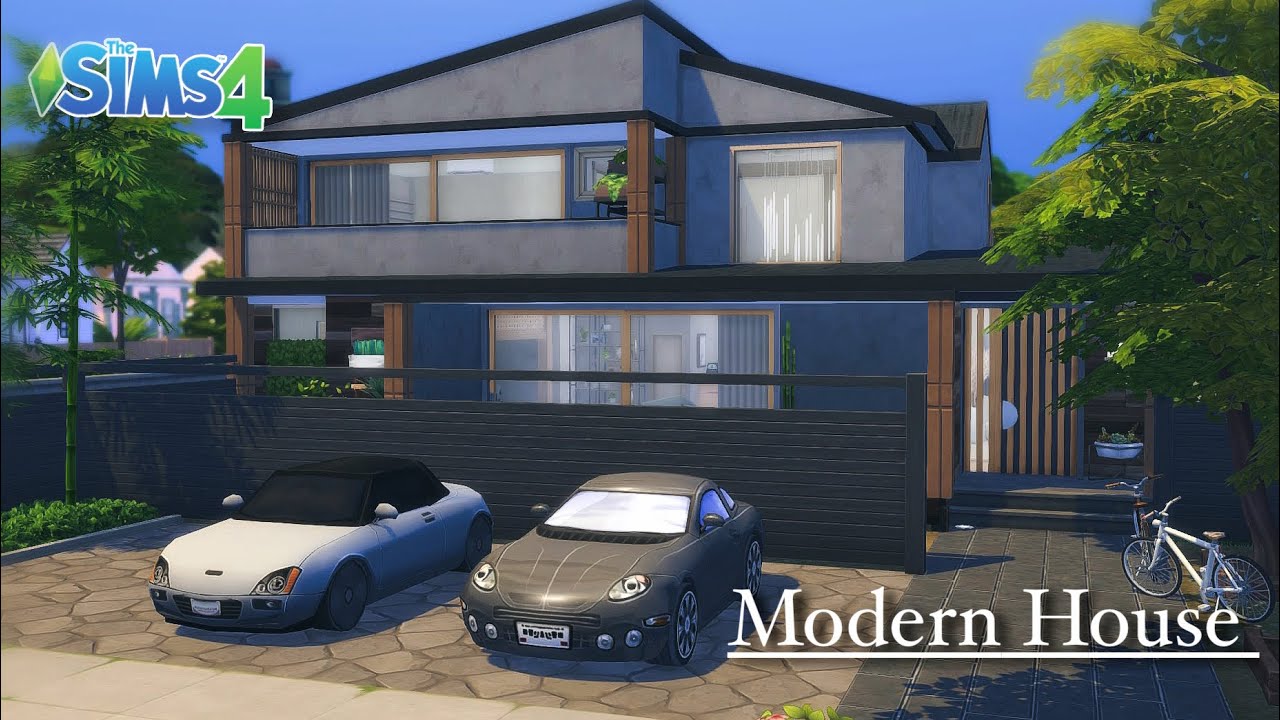 MODERN HOUSE モダンな家 [Sims4]  No CC | Speed Build | シムズ４建築