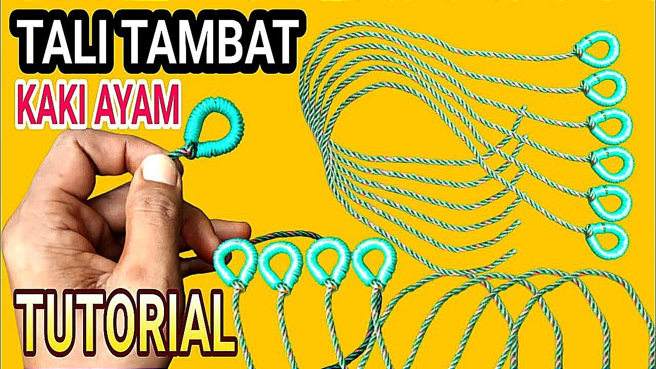 Ide Kreatif ! Cara Membuat Tambat Tali Kaki Ayam || Dari   Tali Nilon
