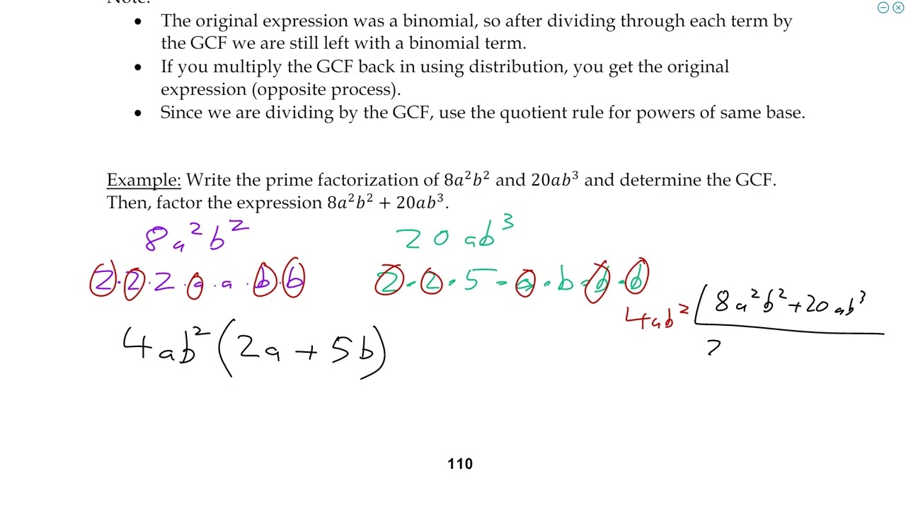 4.3a- Finding GCF in Polynomials