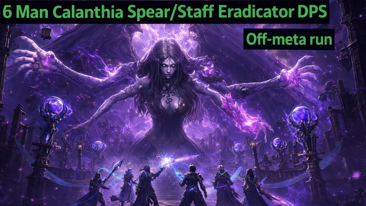 6 man Calanthia Off-meta run | Spear Staff Eradicator Dps | Throne and Liberty