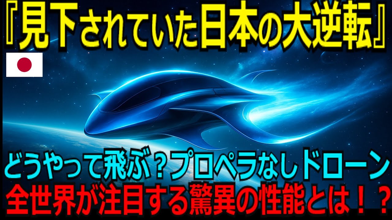【海外の反応】【衝撃】プロペラなしで飛ぶドローンを日本が開発！海外専門家「不可能だと思っていた」世界中が驚愕した革命的サイクロテック技術の全貌を徹底解説