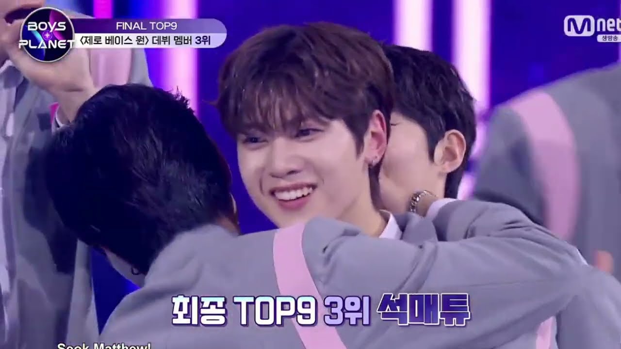 #Seokmatthew reaction after he was announced as Top 3 | #zb1 #zerobaseone #boysplanet