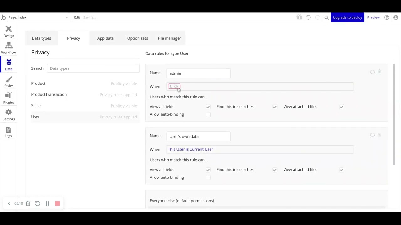 App Privacy with Bubble.io