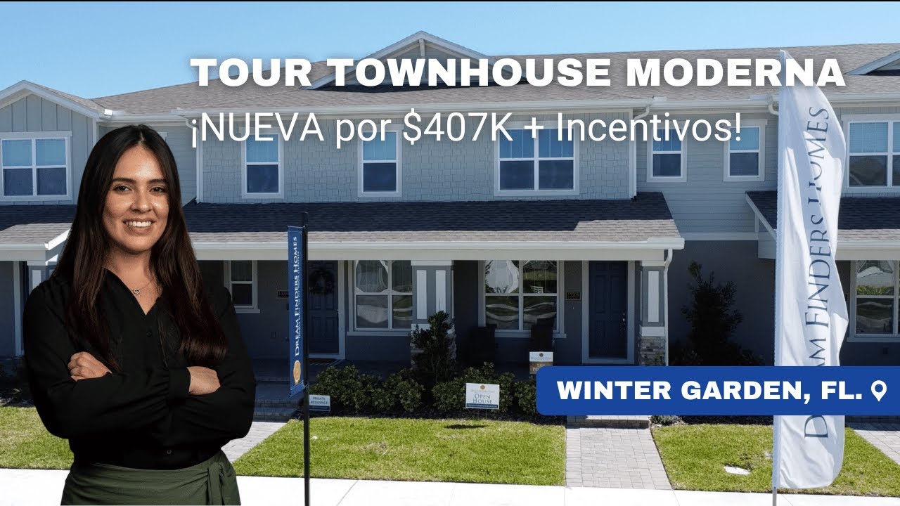 Townhouse Moderna en WINTER GARDEN |🏡✨ ¡NUEVO por $407K | BUENOS INCENTIVOS!