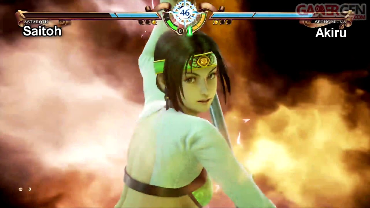 GAMEPLAY - SoulCalibur VI : Saitoh (Astaroth) vs Akiru (Seong-Mina)