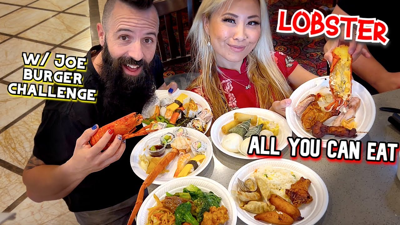 ALL YOU CAN EAT LOBSTER BUFFET?! with JoeBurgerChallenge and LaCocinaDelPirata #RainaisCrazy