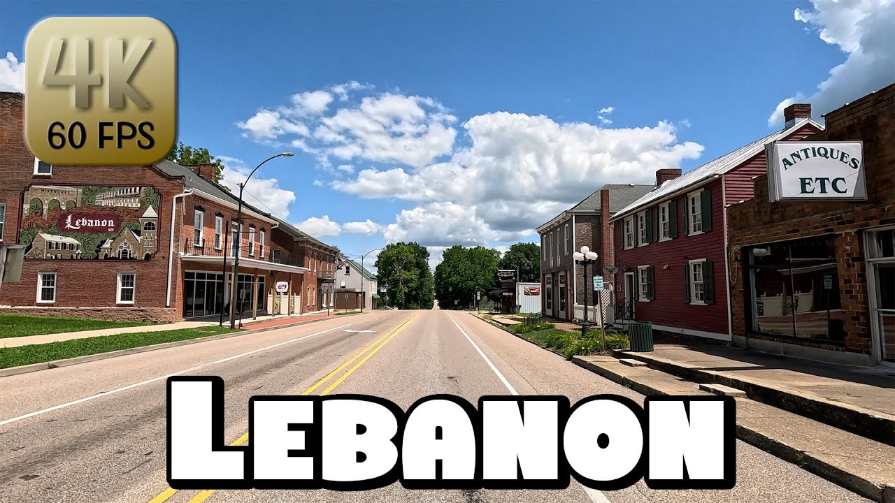 Driving Around St. Louis Suburb Lebanon, Illinois in 4k Video
