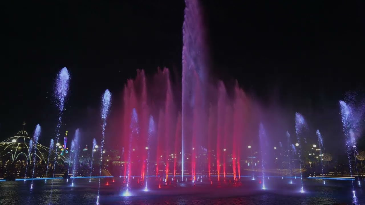 Epic Universe Cosmos Fountain Show- Super Nintendo World Theme/ Mario, Universal Orlando Resort