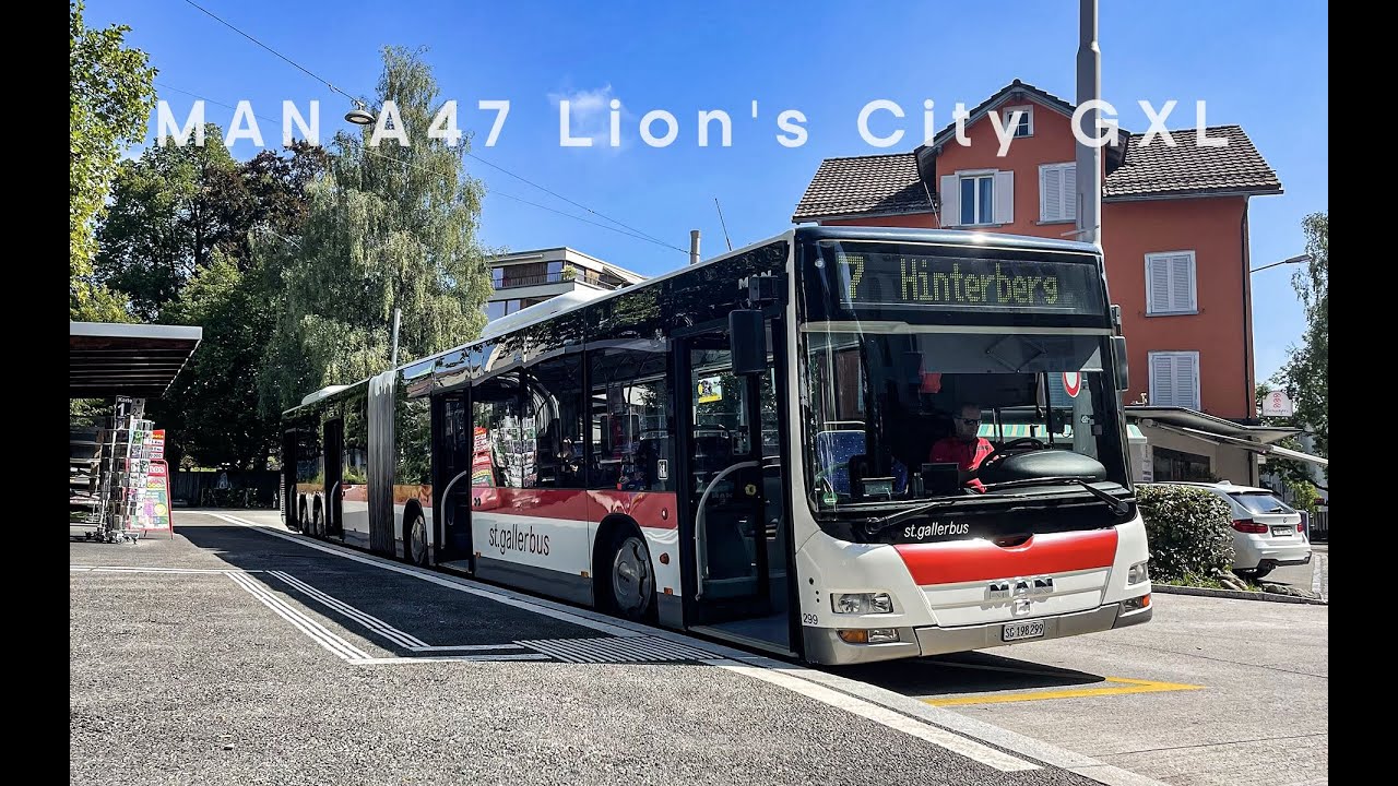 [4K60]St.Gallen Bus 7 Front POV drive Neudorf/R’str→Hinterberg MAN A43