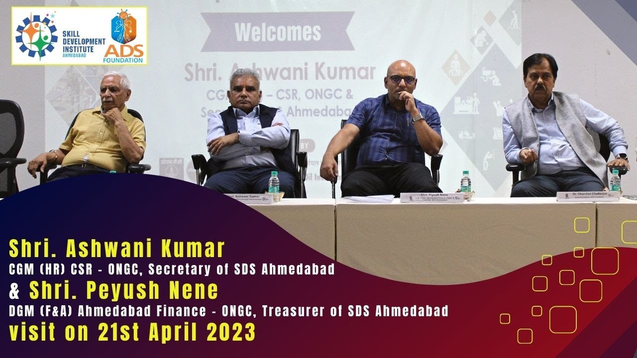 Shri. Ashwani Kumar, CGM (HR) CSR - ONGC, Secretary of SDS Ahmedabad visit on 21-04-2023