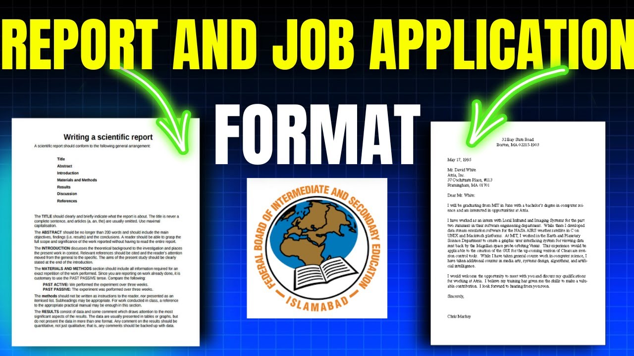 FBISE English 2025 | Report Writing + Job Application | Full Format Explained!🔥🥶