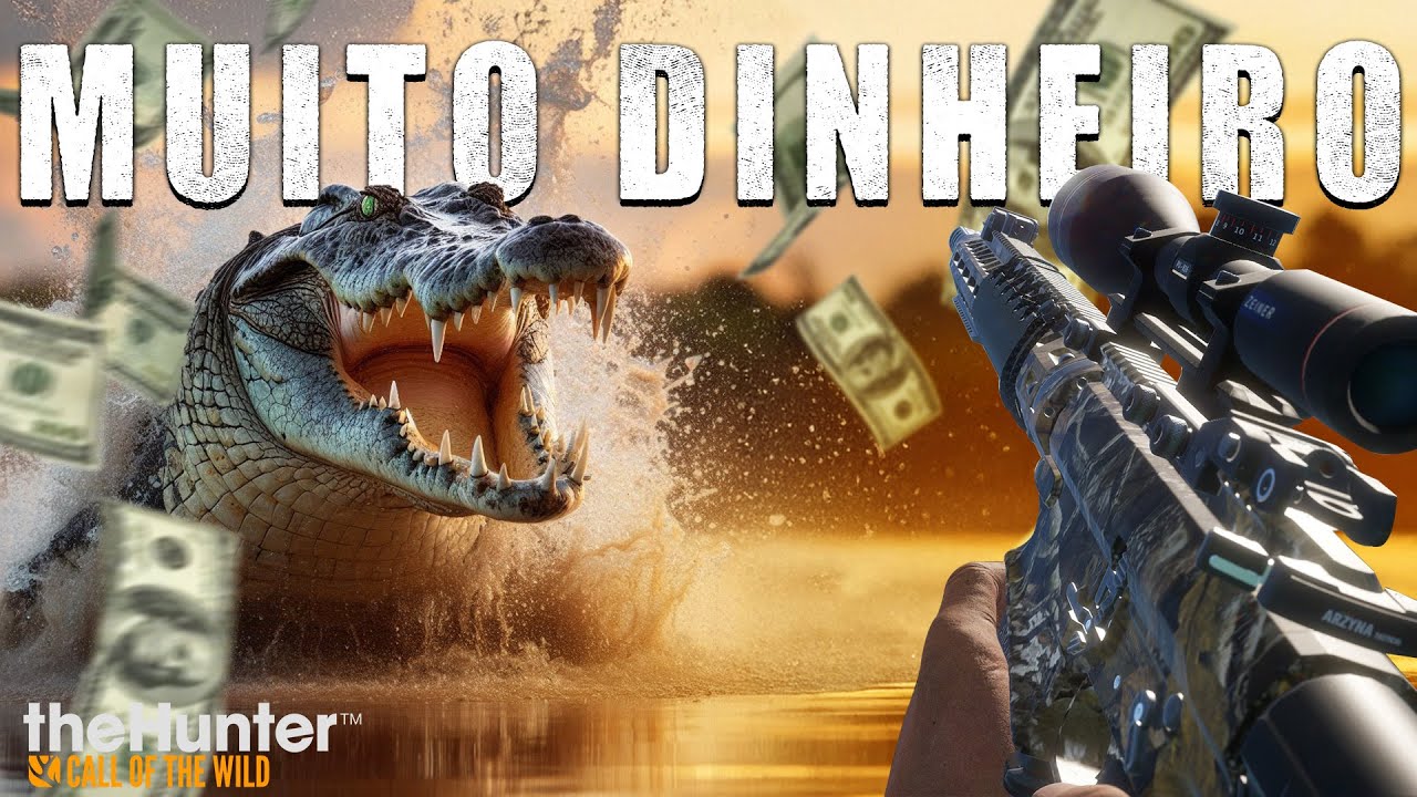 QUANTO GANHEI EM 1 HORA FARMANDO CROCODILO? FA&Ccedil;A ISSO E FIQUE RICO - THE HUNTER CALL OF THE WILD