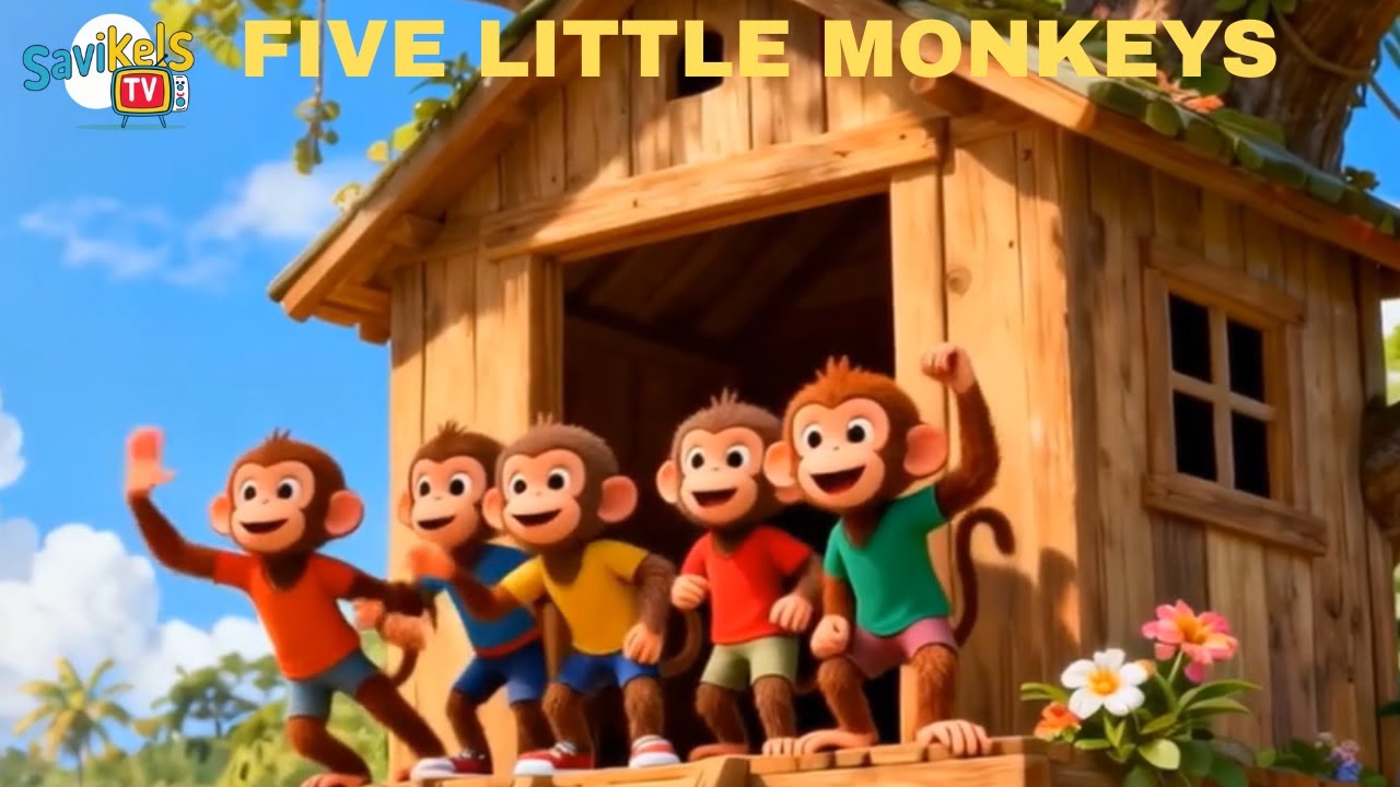 Five Little Monkeys Went Out One Day 🐒 | Kids Nursery Rhymes | Savikelstv