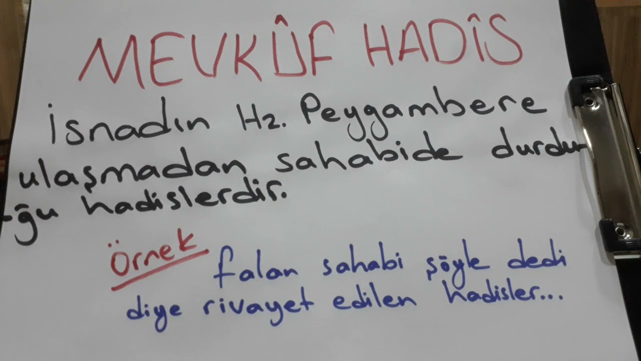 MEVKUF HADİS