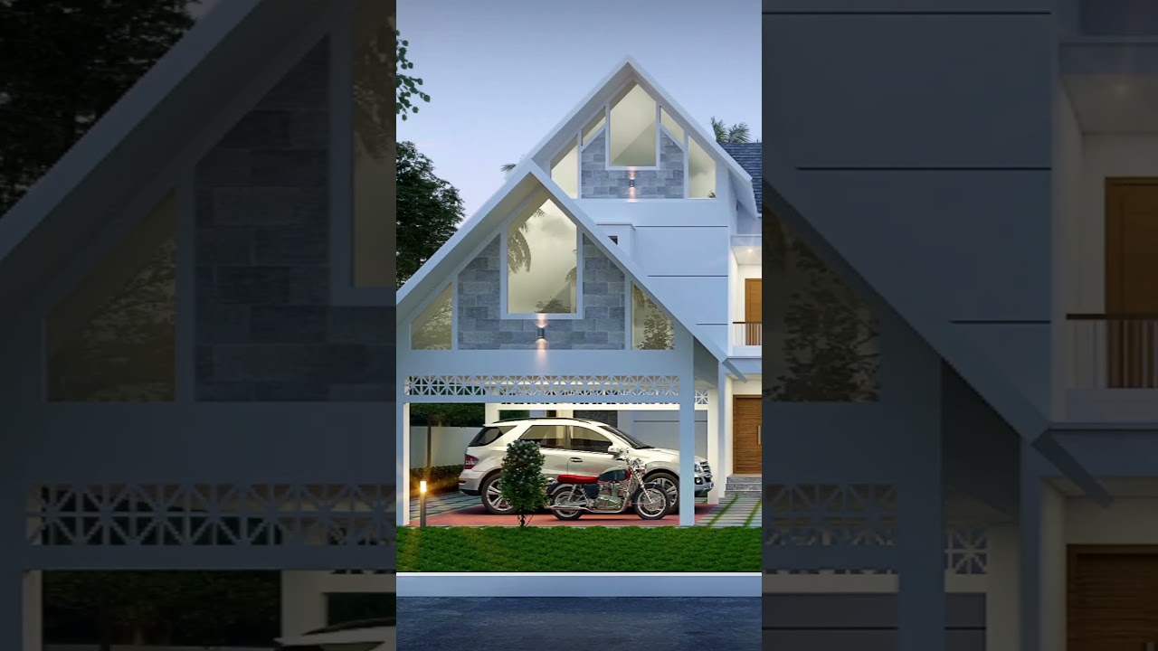 Colonial style Double story Kerala house design 2023 #hometour #shorts #housedesign