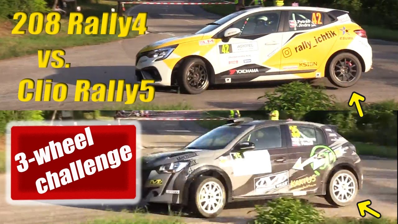 Srovnání výkonnosti Clio Rally5 vs. Peugeot 208 Rally4 (performance analysis)