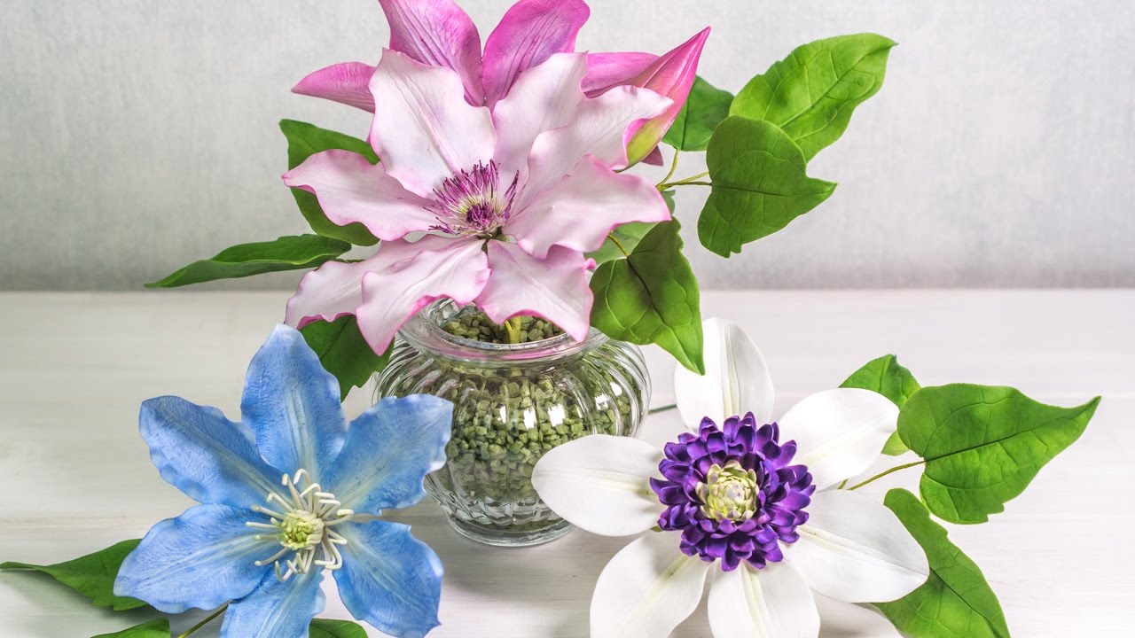 Tutorial Clematis aus Bl&uuml;tenpaste in 3 Varianten**