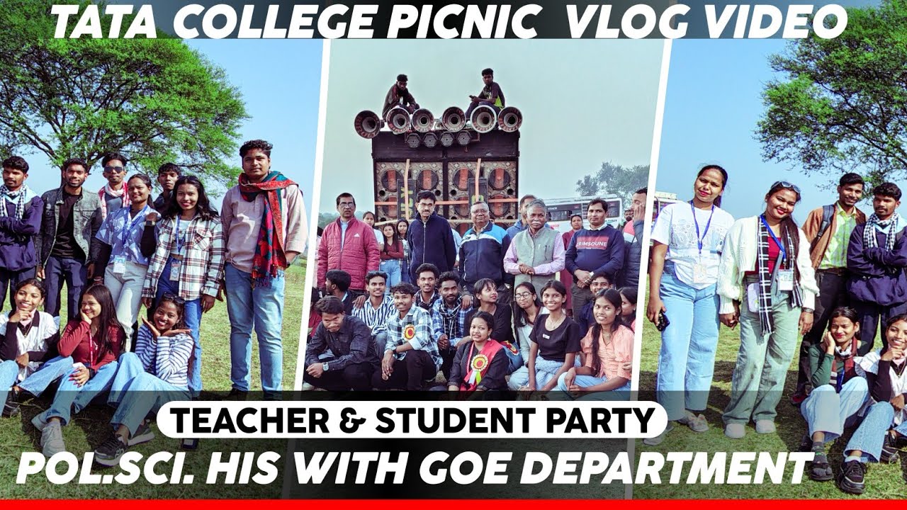 TATA COLLEGE CHAIBASA PICNIC VLOG VIDEO 2025!! POL.SCI,HIS WITH GEO DEPARTMENT! LOCATION - SERENGBIL