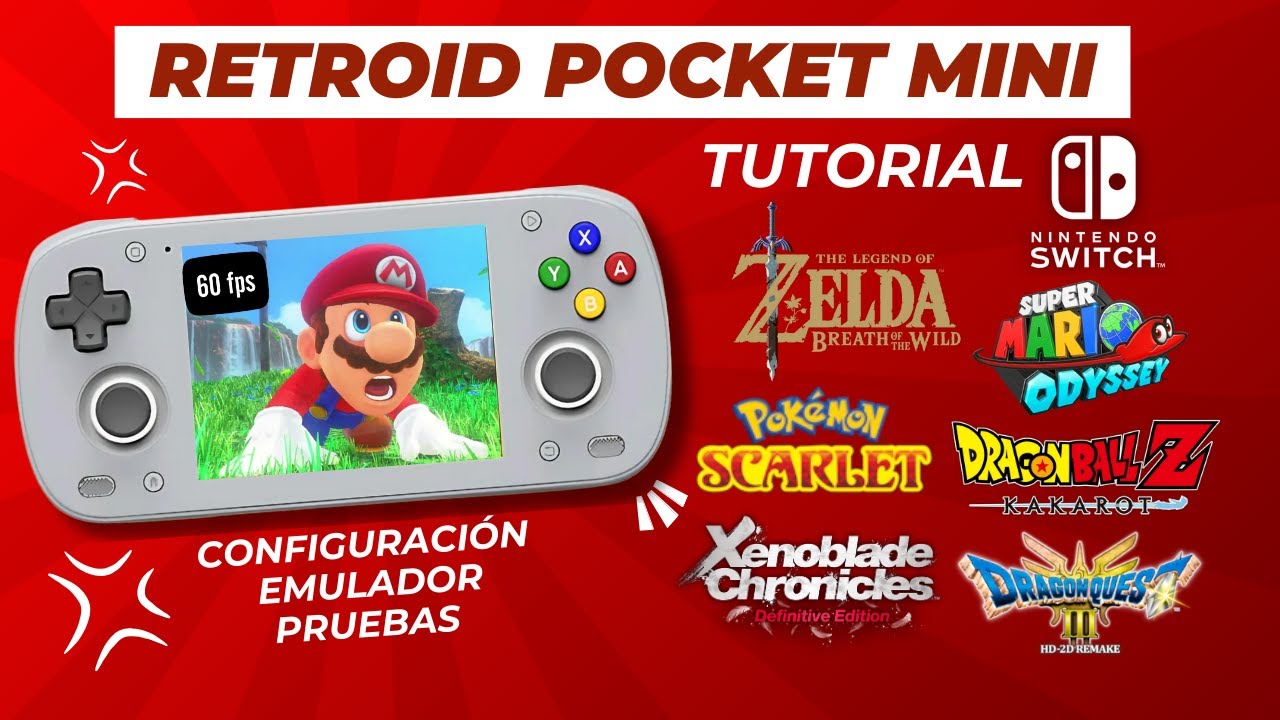 Retroid Pocket Mini Guía Nintendo Switch ! Mario Oddysey a 60 FPS y Mas Nuevo Driver Android 10